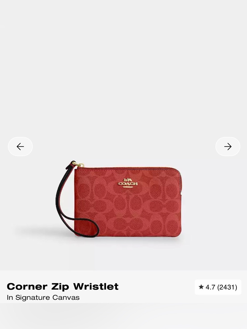 Coach Pink Glitter Passport Cover with Gold Logo